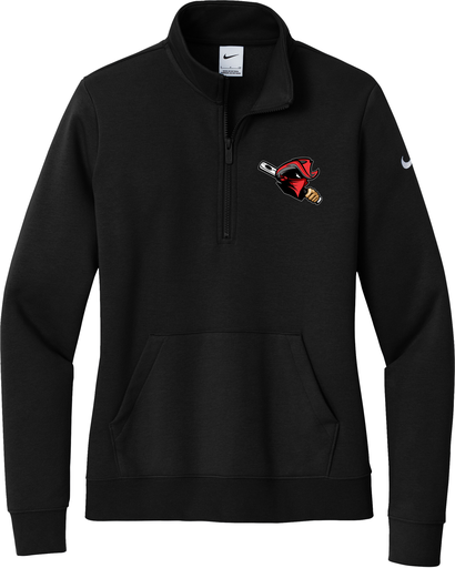 Nike Women's Club Fleece Sleeve Swoosh 1/2-Zip 